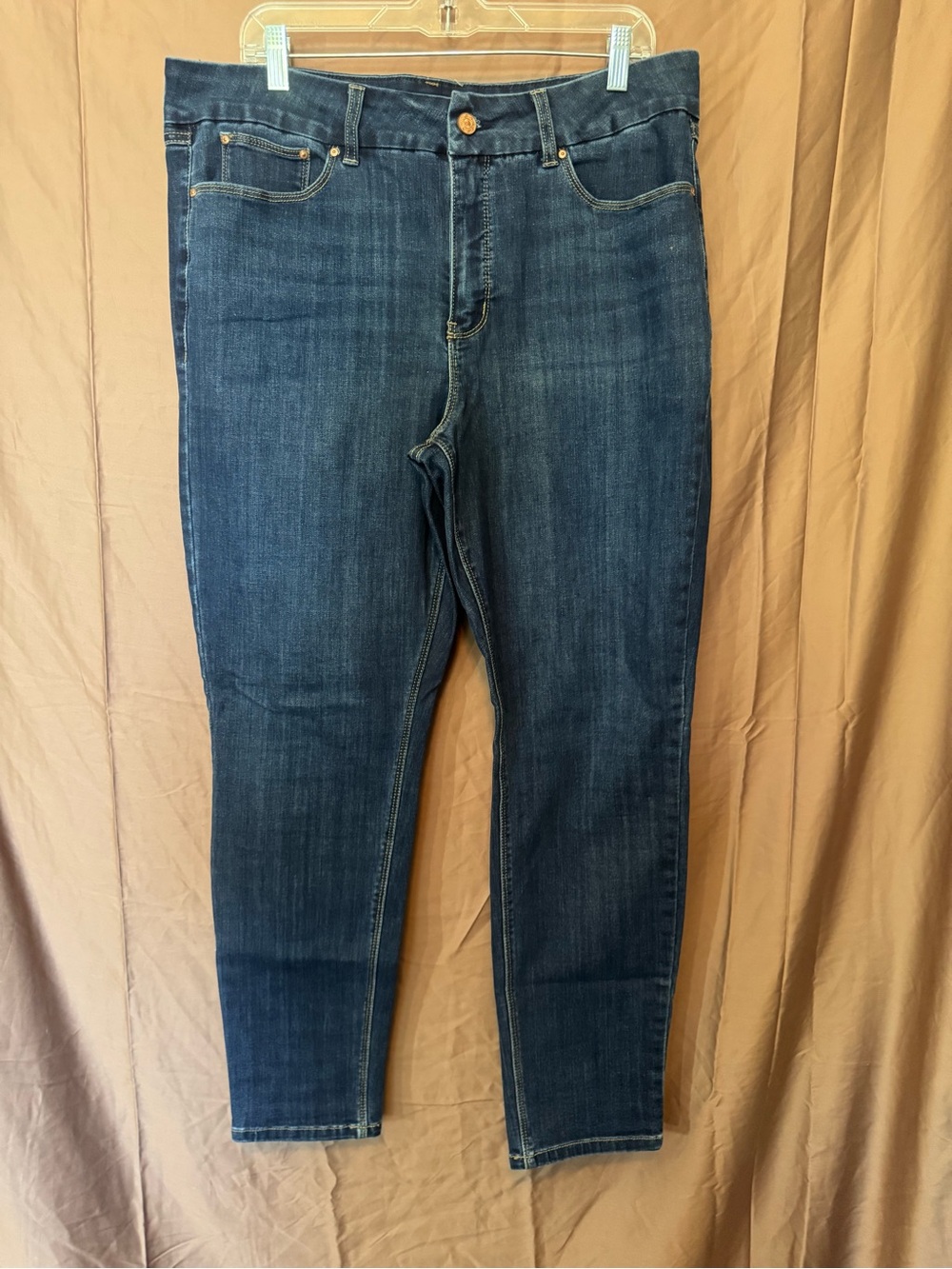 Seven7 Women's Skinny Jeans - Dark Blue Wash